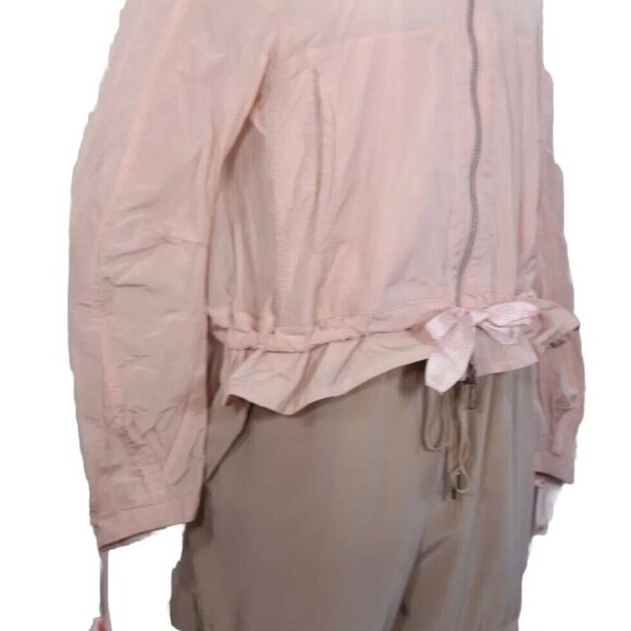 Luisa Cerano Women's 8 Light Pink Jacket 498510 Full Zip Windbreaker Long Sleeve - Picture 6 of 13